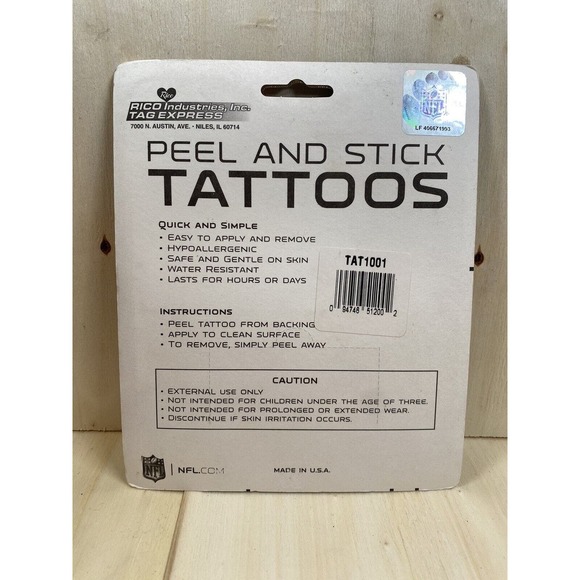 NFL Football Face Temporary Tattoo Pick your team! Peel and Stick NFL brand‎ - Picture 11 of 11